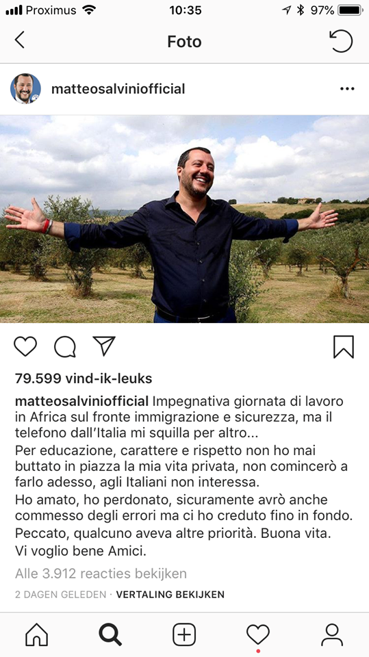 Salvini selfie